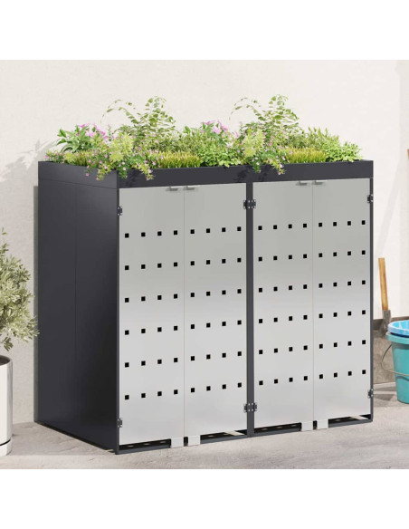 Contenitore per Rifiuti per 3 Bidoni 340 x 77.5 x 115.5 cm