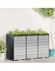 Contenitore per Rifiuti per 3 Bidoni 340 x 77.5 x 115.5 cm
