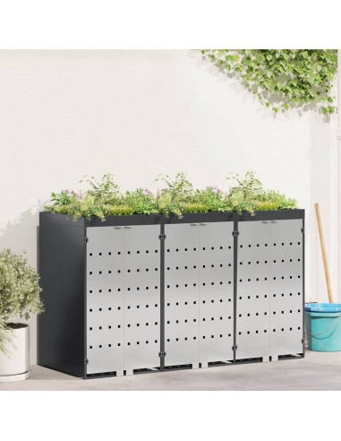 Contenitore per Rifiuti per 3 Bidoni 340 x 77.5 x 115.5 cm