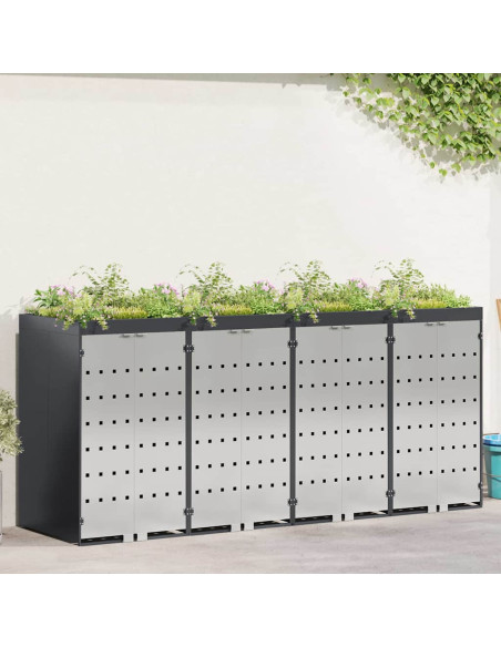 Contenitore per Rifiuti per 3 Bidoni 340 x 77.5 x 115.5 cm