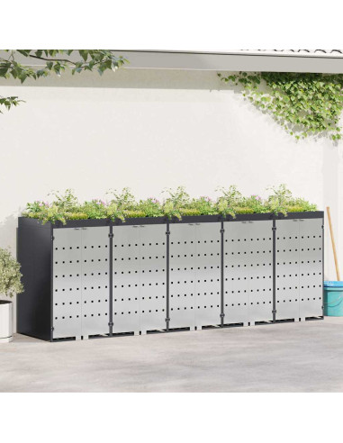 Contenitore per Rifiuti per 3 Bidoni 340 x 77.5 x 115.5 cm