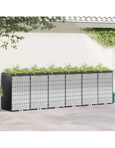 Contenitore per Rifiuti per 3 Bidoni 340 x 77.5 x 115.5 cm