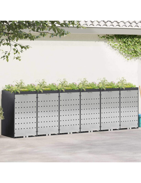 Contenitore per Rifiuti per 3 Bidoni 340 x 77.5 x 115.5 cm