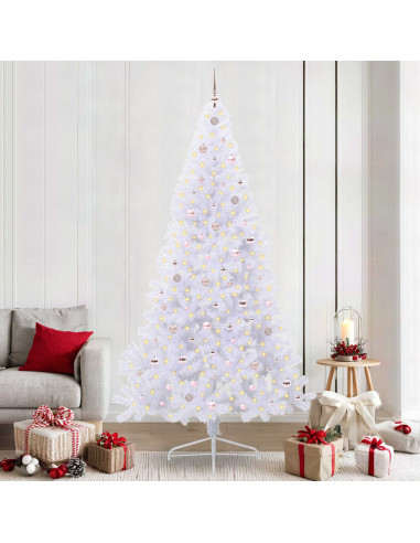 Albero di Natale artificiale Bianco 240 cm PVC e Acciaio
