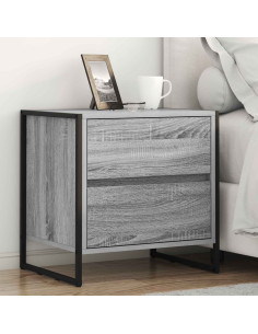 Comodino con cassetto 2 pcs Grigio Sonoma 50 x 39.5 x 50 cm