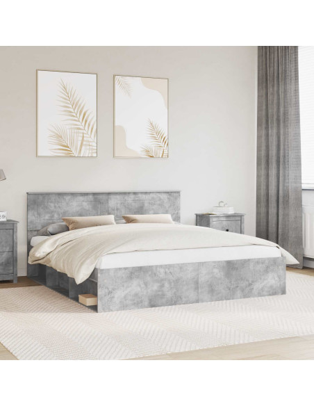 Struttura del letto Calcestruzzo 200 x 200 cm Legno multistrato