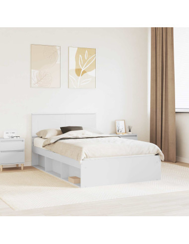 Struttura del letto Bianco 120 x 200 cm Legno multistrato