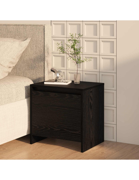 Armadio da Notte Rovere Nero 45 x 34 x 44,5 cm
