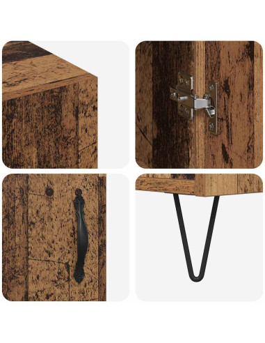 Credenza Legno vecchio 90 x 32,5 x 80 cm Legno multistrato