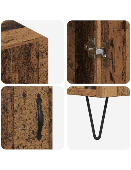 Credenza Legno vecchio 90 x 32,5 x 80 cm Legno multistrato