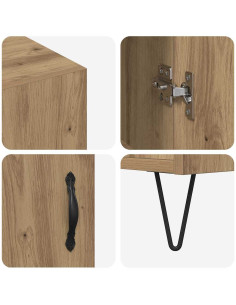 Credenza Rovere artigianale 90 x 32,5 x 80 cm Legno multistrato