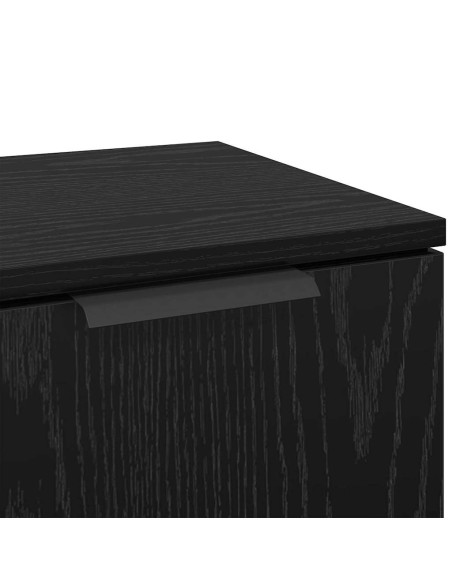 Credenza Rovere Nero 30 x 30 x 70 cm Legno multistrato