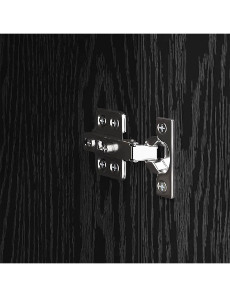 Credenza Rovere Nero 34,5 x 34 x 90 cm Legno multistrato
