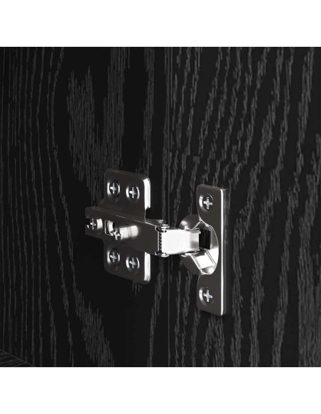 Credenza Rovere Nero 34,5 x 34 x 90 cm Legno multistrato