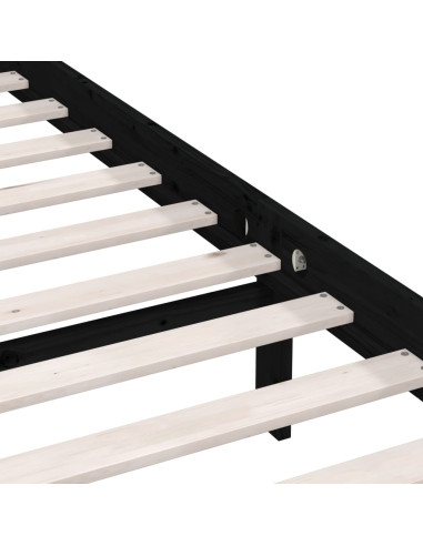 Giroletto Nero in Legno Massello di Pino 100x200 cm