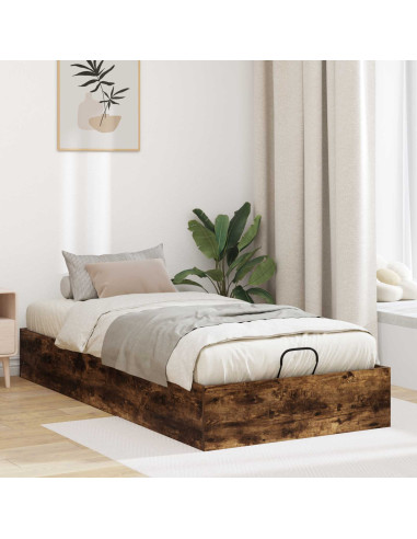 Letto ottomano Rovere fumé 193 x 120 x 25 cm Truciolare