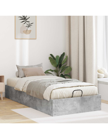 Letto ottomano Grigio cemento 80,5 x 200 cm Legno multistrato
