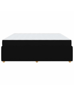 Struttura del letto con materasso Nero 200 x 200 cm Tessuto