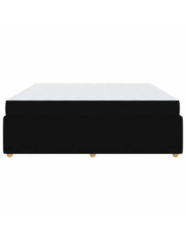 Struttura del letto con materasso Nero 200 x 200 cm Tessuto