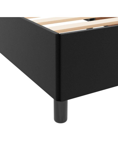 Struttura del letto con materasso Nero 90 x 190 cm Tessuto