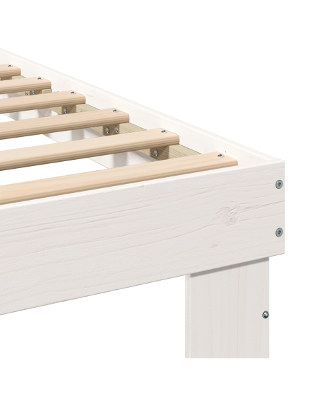 Struttura del letto Bianco 180 x 200 cm Pino massello