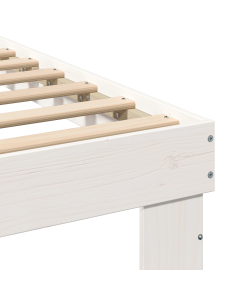 Struttura del letto Bianco 160 x 200 cm Pino massello