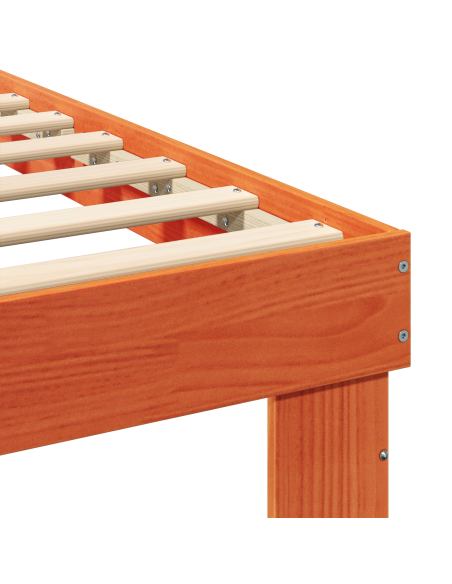 Struttura del letto Marrone 140 x 200 cm Pino massello