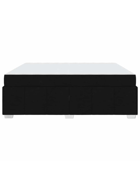 Struttura del letto con materasso Nero 180 x 200 cm Tessuto