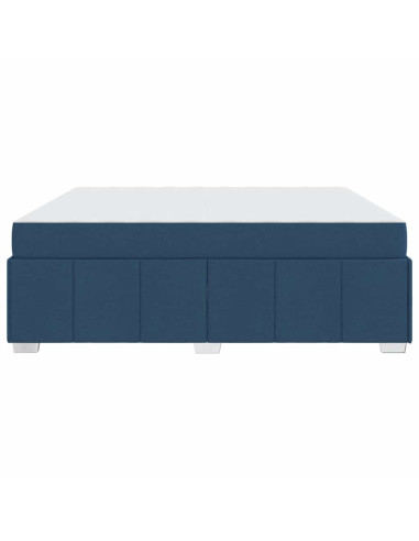 Struttura del letto con materasso Blu 180 x 200 cm Tessuto