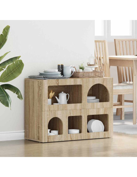Credenza Rovere Sonoma 80.5 x 35 x 59 cm Legno multistrato