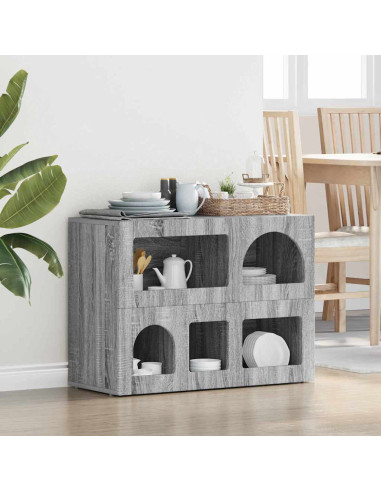 Credenza Grigio Sonoma 80.5 x 35 x 59 cm Legno multistrato