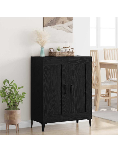 Credenza Rovere Nero 69,5 x 34 x 90 cm Legno multistrato
