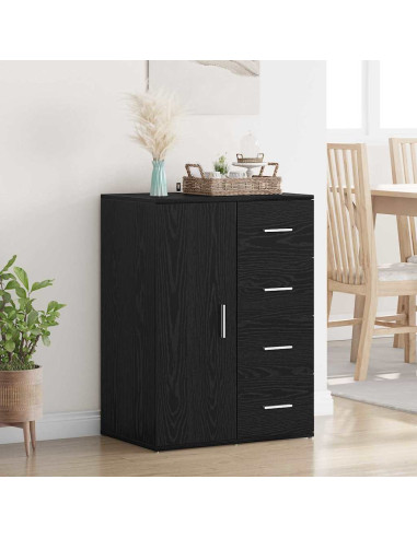 Credenza Rovere Nero 59 x 39 x 80 cm Legno multistrato