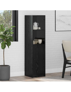 Credenza Rovere Nero 35 x 37 x 142 cm Legno multistrato