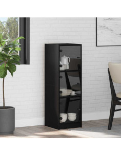 Credenza Rovere Nero 35 x 37 x 109 cm Legno multistrato