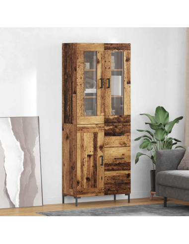 Credenza con cassetto 2 pcs Legno vecchio Legno multistrato