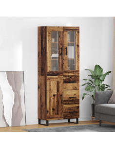 Credenza con cassetto 2 pcs Legno vecchio Legno multistrato