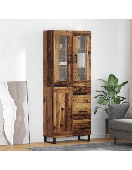 Credenza con cassetto 2 pcs Legno vecchio Legno multistrato