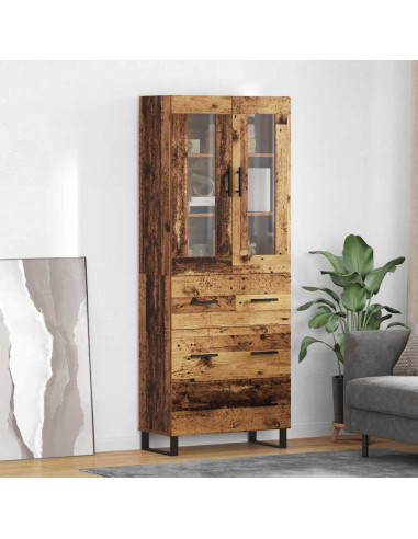 Credenza con cassetto 2 pcs Legno vecchio Legno multistrato