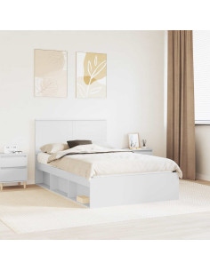 Struttura del letto Bianco 120 x 190 cm Pino massello