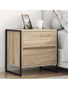 Comodino 2 pcs Sonoma 50 x 39.5 x 50 cm Legno multistrato