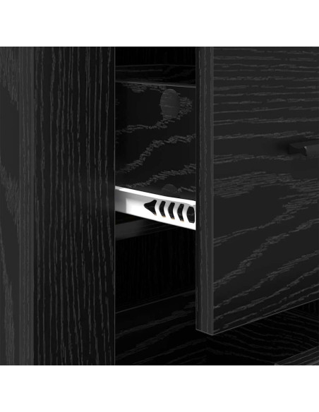 Credenza Rovere Nero 40 x 33 x 70 cm Legno multistrato