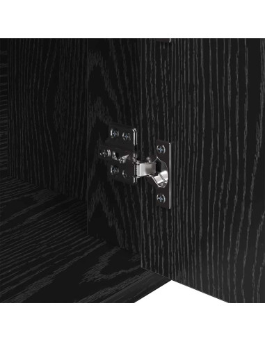 Credenza Rovere nero 80 x 30 x 60 cm Legno multistrato