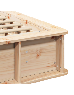 Struttura del letto Marrone 150 x 200 cm Pino massello