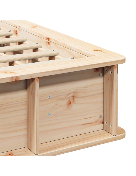 Struttura del letto Marrone 150 x 200 cm Pino massello