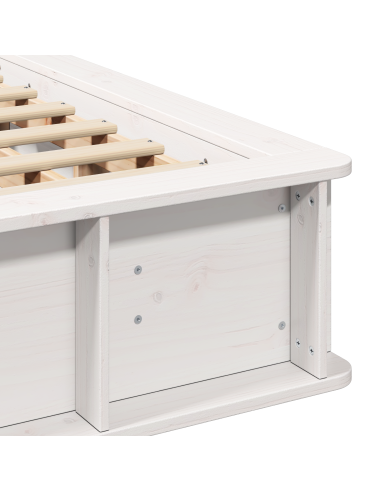 Struttura del letto Bianco 150 x 200 cm Pino massello