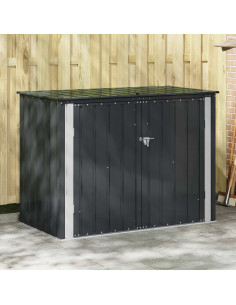 Scatola di Stoccaggio per Giardino Nero 151,5 x 82 x 110,5 cm