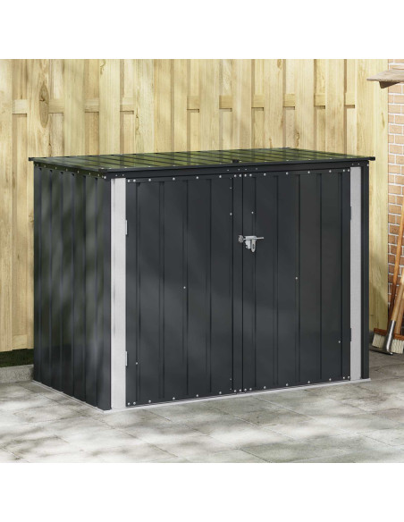 Scatola di Stoccaggio per Giardino Nero 151,5 x 82 x 110,5 cm