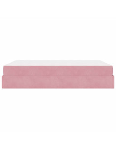 Struttura letto con materasso con materasso 2 pcs Rosa Velluto