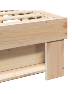 Struttura del letto Marrone 200 x 200 cm Pino massello